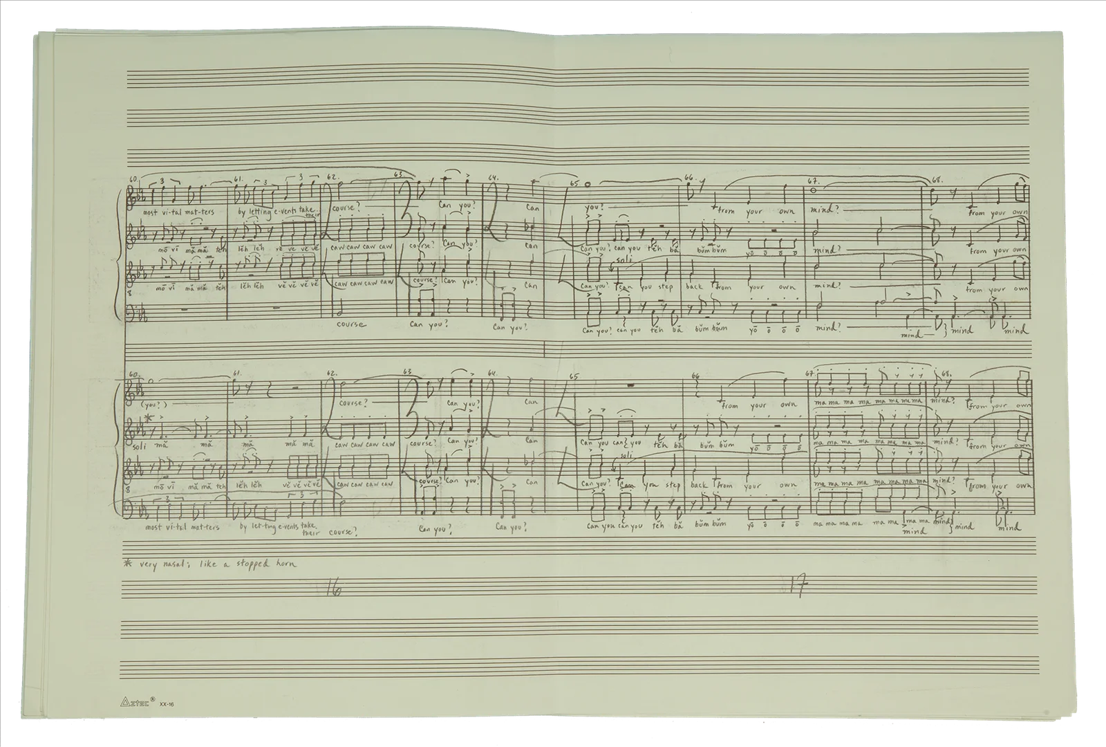 Mark b 1962 ADAMO / No 10 Supreme Virtue Autograph manuscript full score Signed, изображение 3