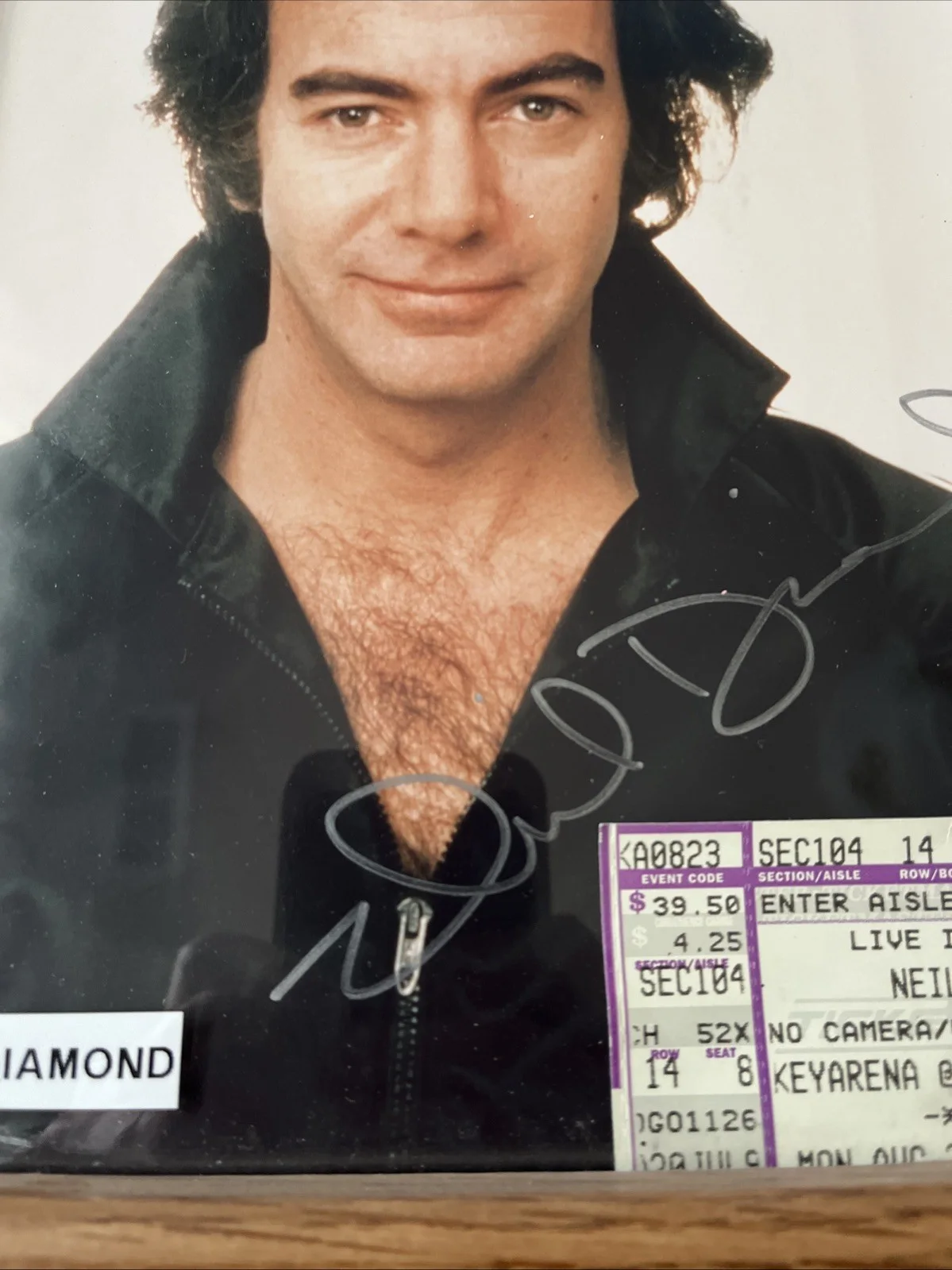 8 X 10 Signed Neil Diamond Photograph With Concert Ticket, изображение 5