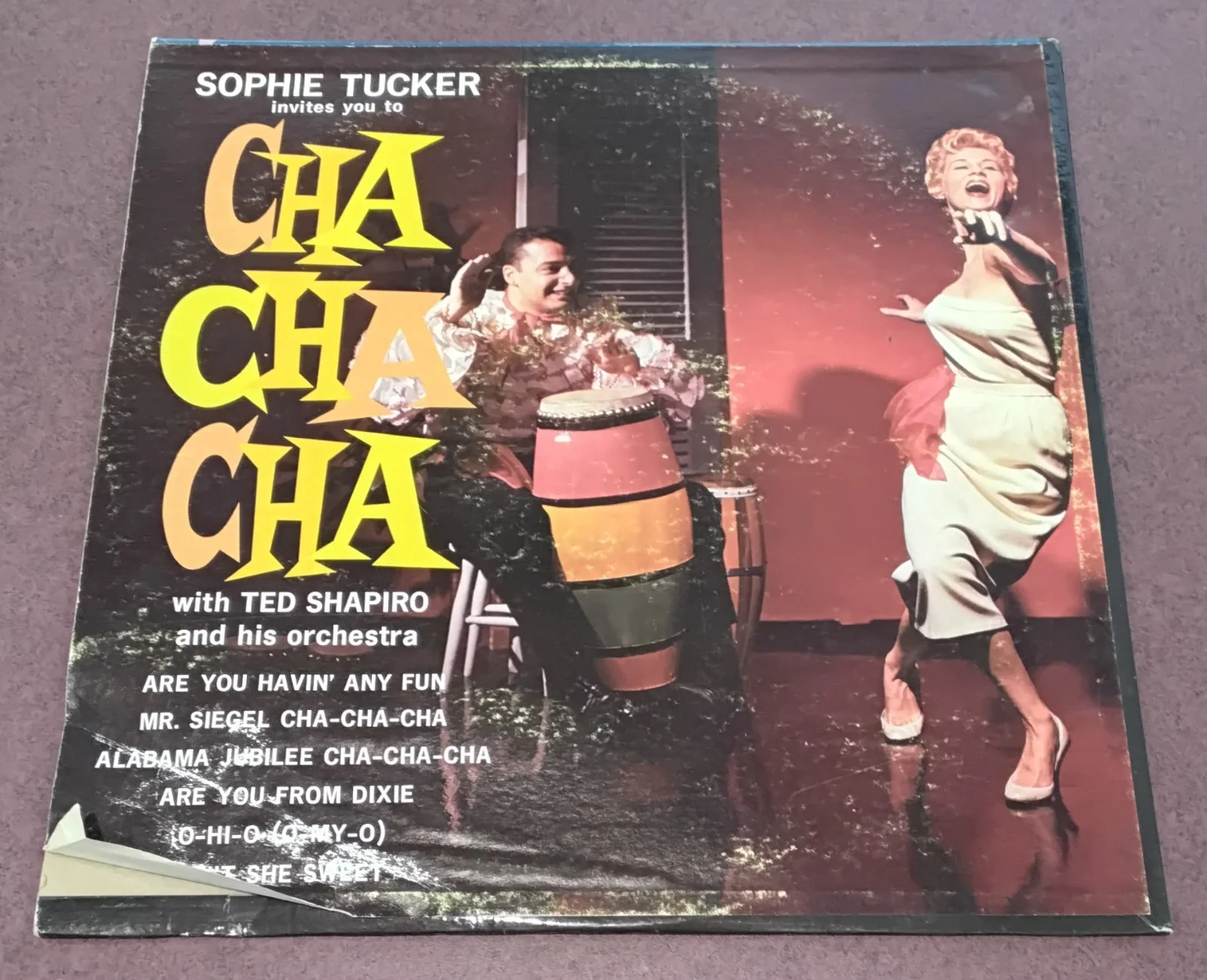 Sophie Tucker Autographed Vinyl Album Signed 60s, image 2