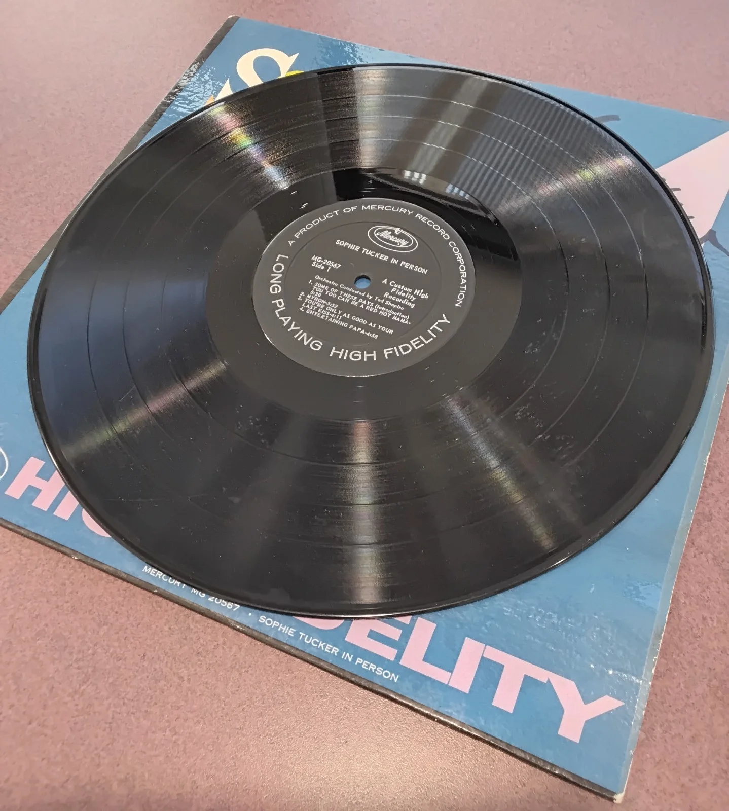 Sophie Tucker Autographed Vinyl Album Signed 60s, image 4