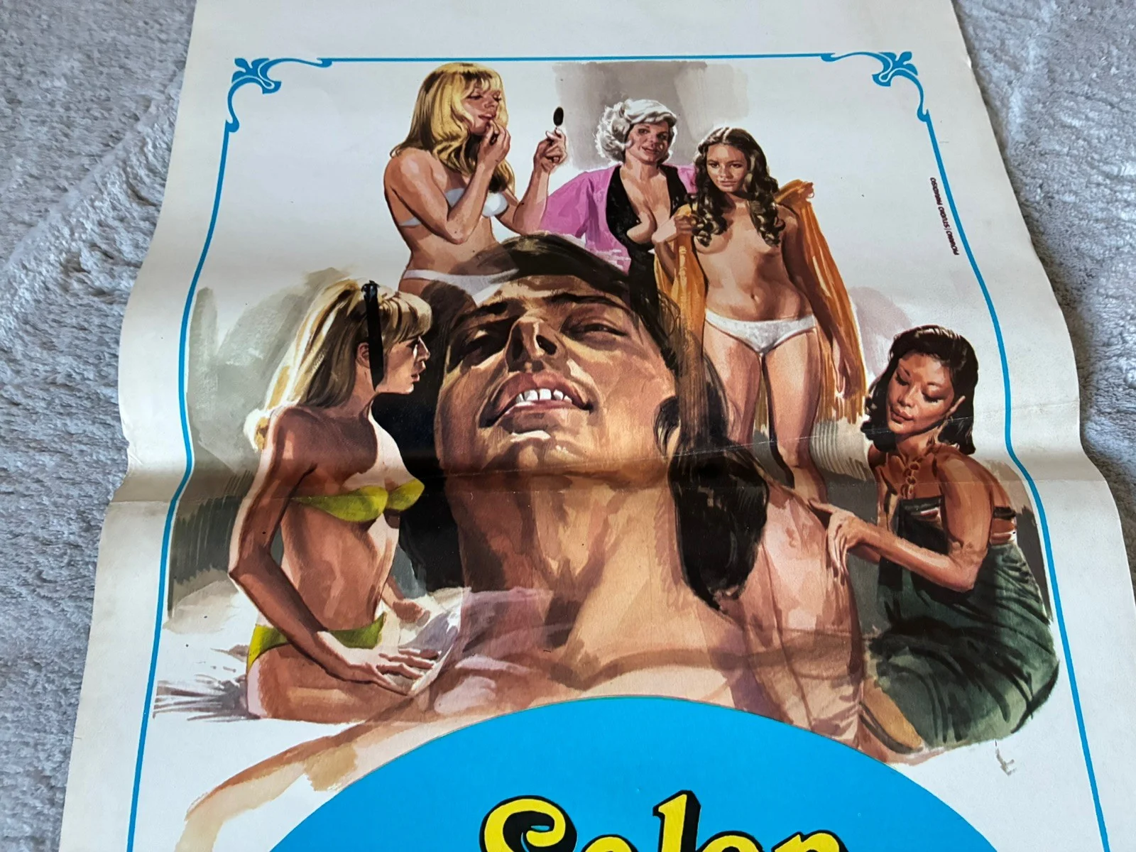 Original Vintage Italian Adult Film Poster - salon massage ￼, изображение 5