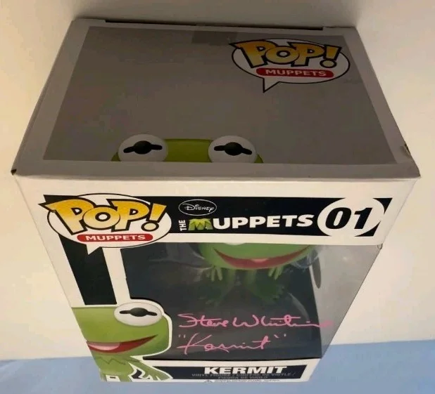 Steve Whitmire — Kermit Funko Pop #01 Muppets Signed Steve Whitmire "Kermit" Inscription JSA COA, изображение 4