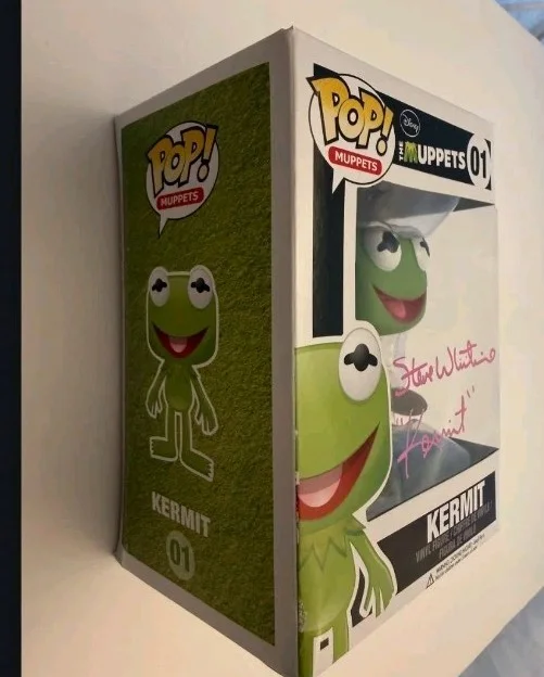 Steve Whitmire — Kermit Funko Pop #01 Muppets Signed Steve Whitmire "Kermit" Inscription JSA COA, изображение 5