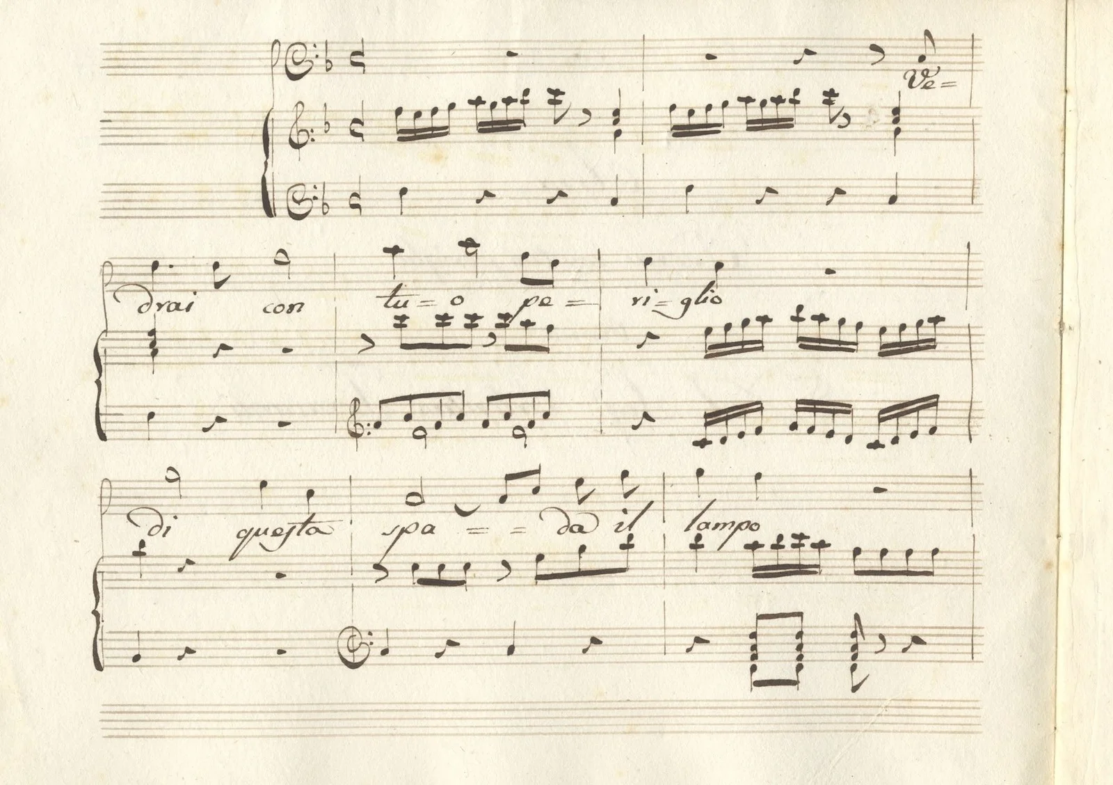 Valentino FIORAVANTI / Aria Vedrai con tuo periglio Copyist manuscript 1830, изображение 2