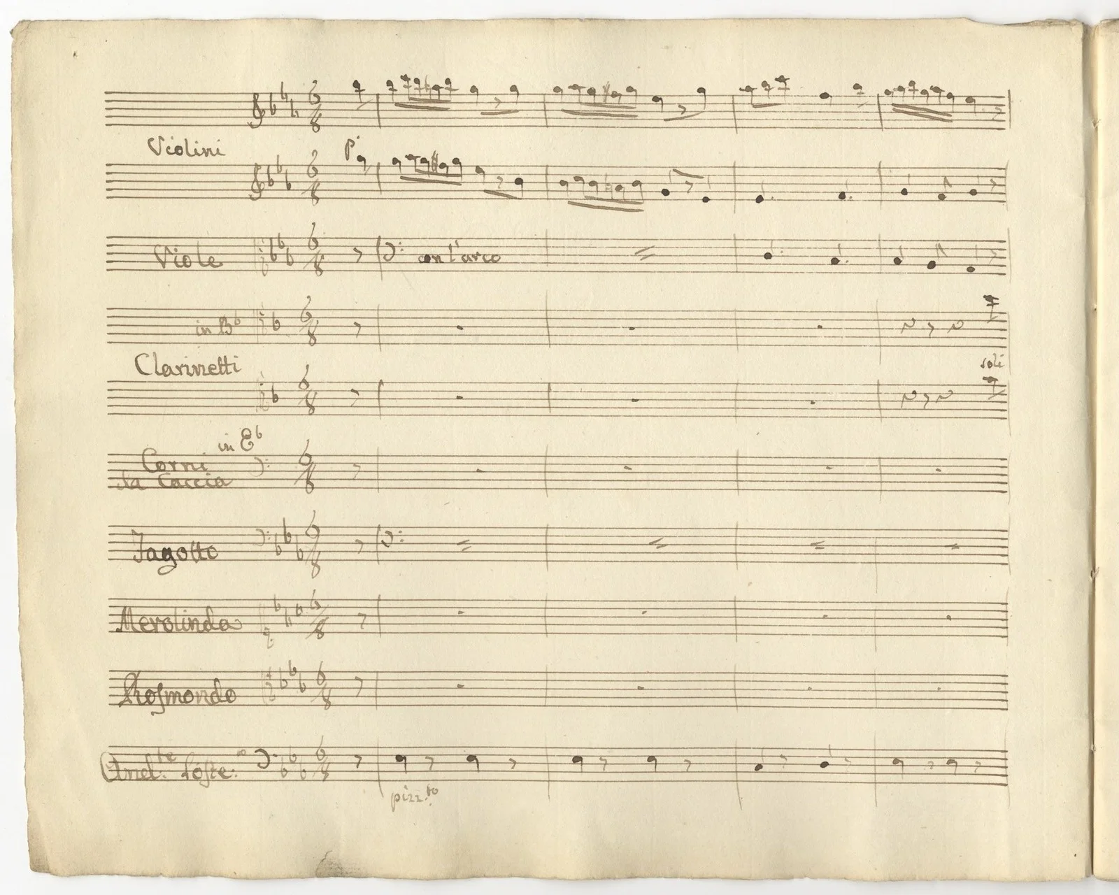 Pietro Carlo GUGLIELMI / Ah Cara d'amore Duetto Copyist manuscript full score, изображение 2