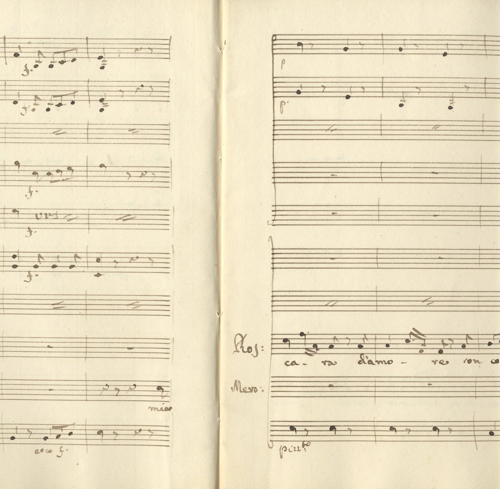 Pietro Carlo GUGLIELMI / Ah Cara d'amore Duetto Copyist manuscript full score, изображение 3