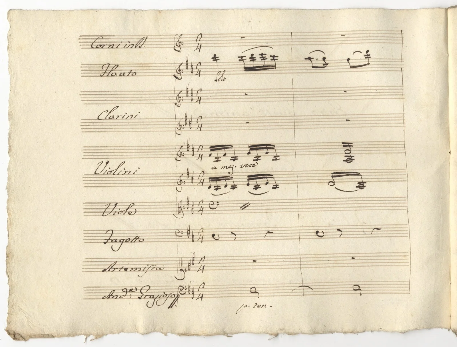 Domenico CIMAROSA / Nell'Artemisia Entro quest'anima Cavatina Copyist manuscript, image 2
