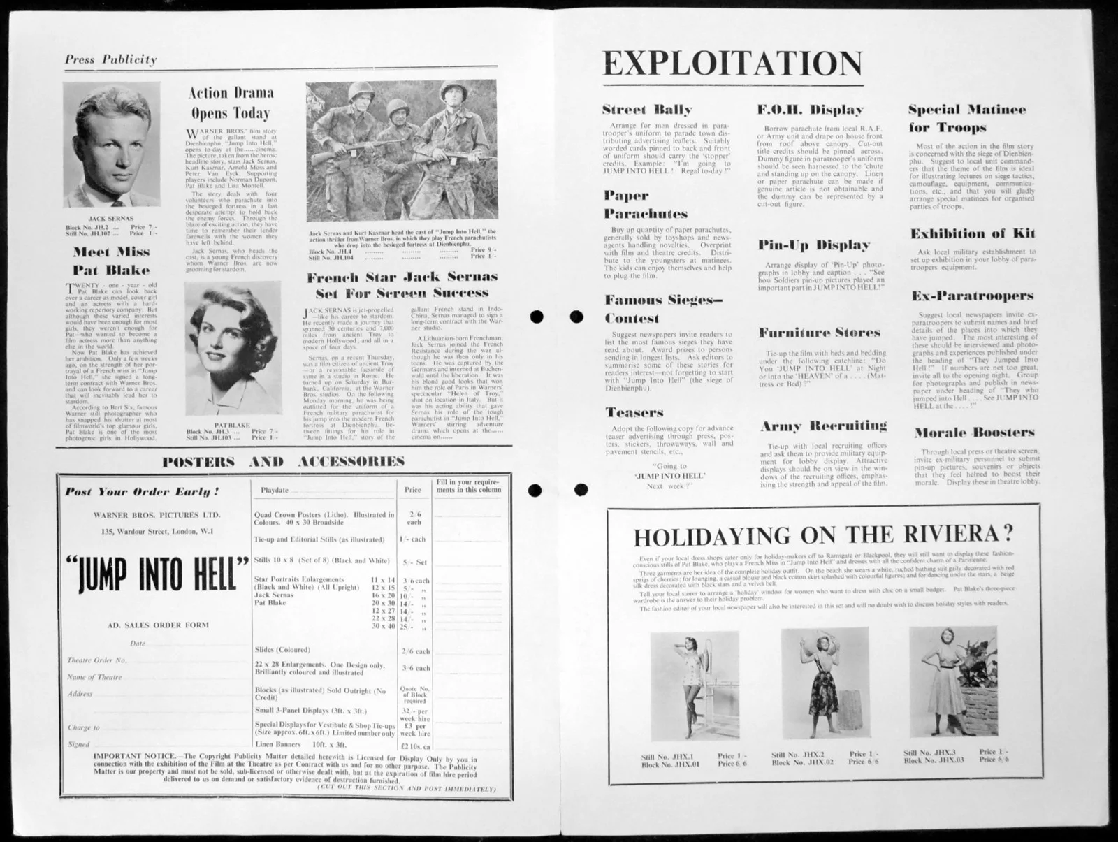 JUMP INTO HELL 1955 Jacques Sernas, Kurt Kasznar Peter van Eyck UK CAMPAIGN BOOK, изображение 2