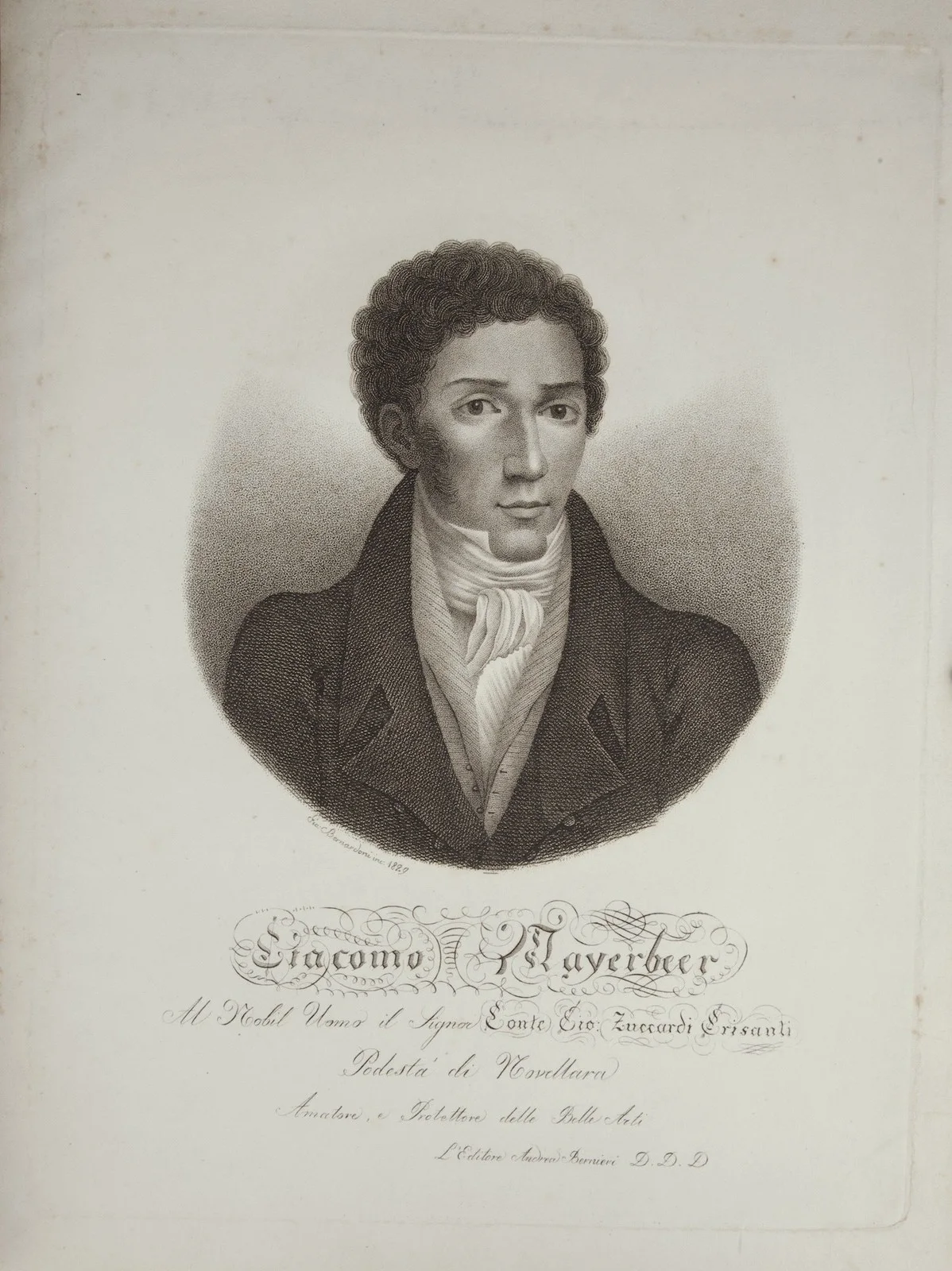Giacomo MEYERBEER / Small archive consisting of an autograph musical Signed, image 2