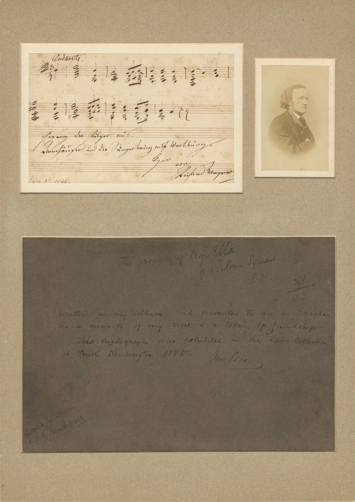 Richard WAGNER / Autograph musical quotation signed from the Pilgrims', image 2