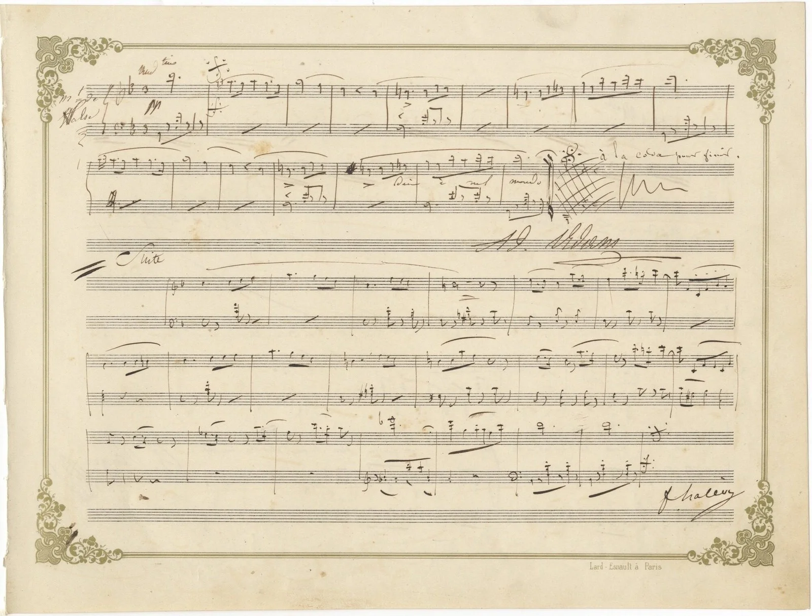 Hector BERLIOZ / Autograph musical quotation from the composer's Signed, image 2