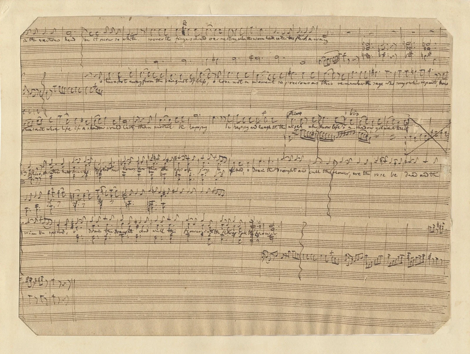Carl Maria von WEBER / Oberon Autograph musical manuscript working score Signed, изображение 2