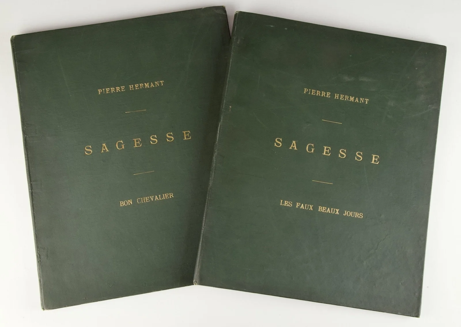 Pierre HERMANT / Sagesse Nos 1 and 3 Bon chevalier Les faux beaux jours Signed, изображение 3