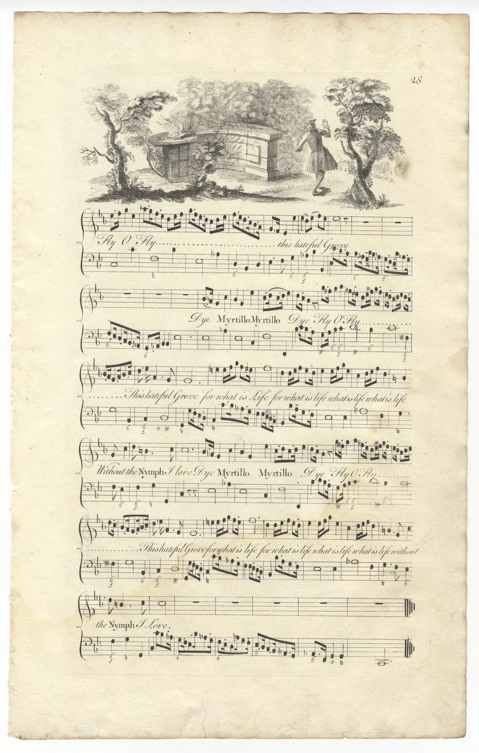 ENGLISH ILLUSTRATED VOCAL / Myrtillo Or the Despairing Swain To the Rt 1740, изображение 4