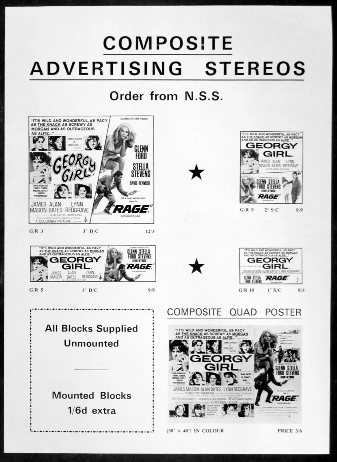 RAGE 1966 Glenn Ford, Stella Stevens, David Reynoso UK CAMPAIGN BOOK, изображение 2