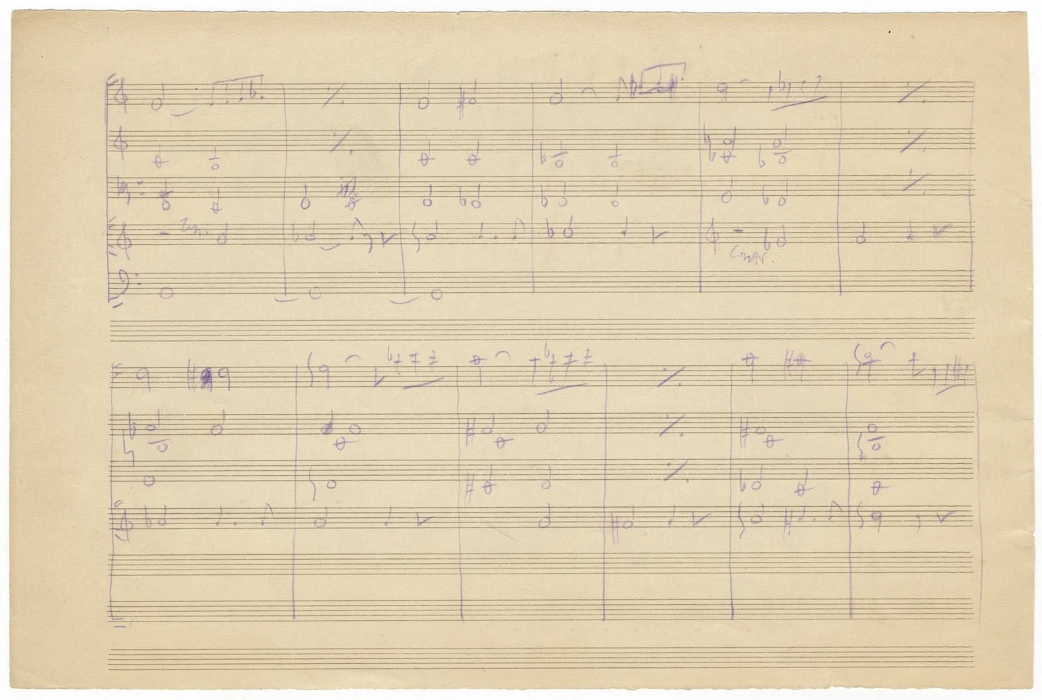 Charles GOUNOD / Autograph musical manuscript sketch leaf Signed, image 2