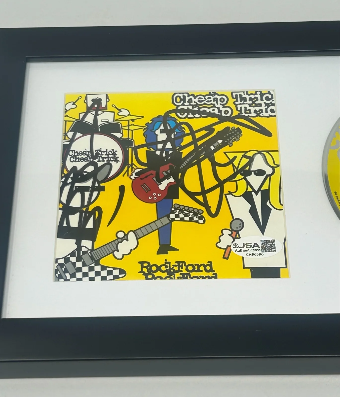 Cheap Trick signed Rockford Framed CD Cover JSA COA (Nielsen, Petersson, Zander), изображение 2