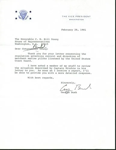 George H.W. Bush — George H.W. Bush Authentic Signed 1981 Letter As Vp W/ Darvick COA & PSA #X03389, изображение 4