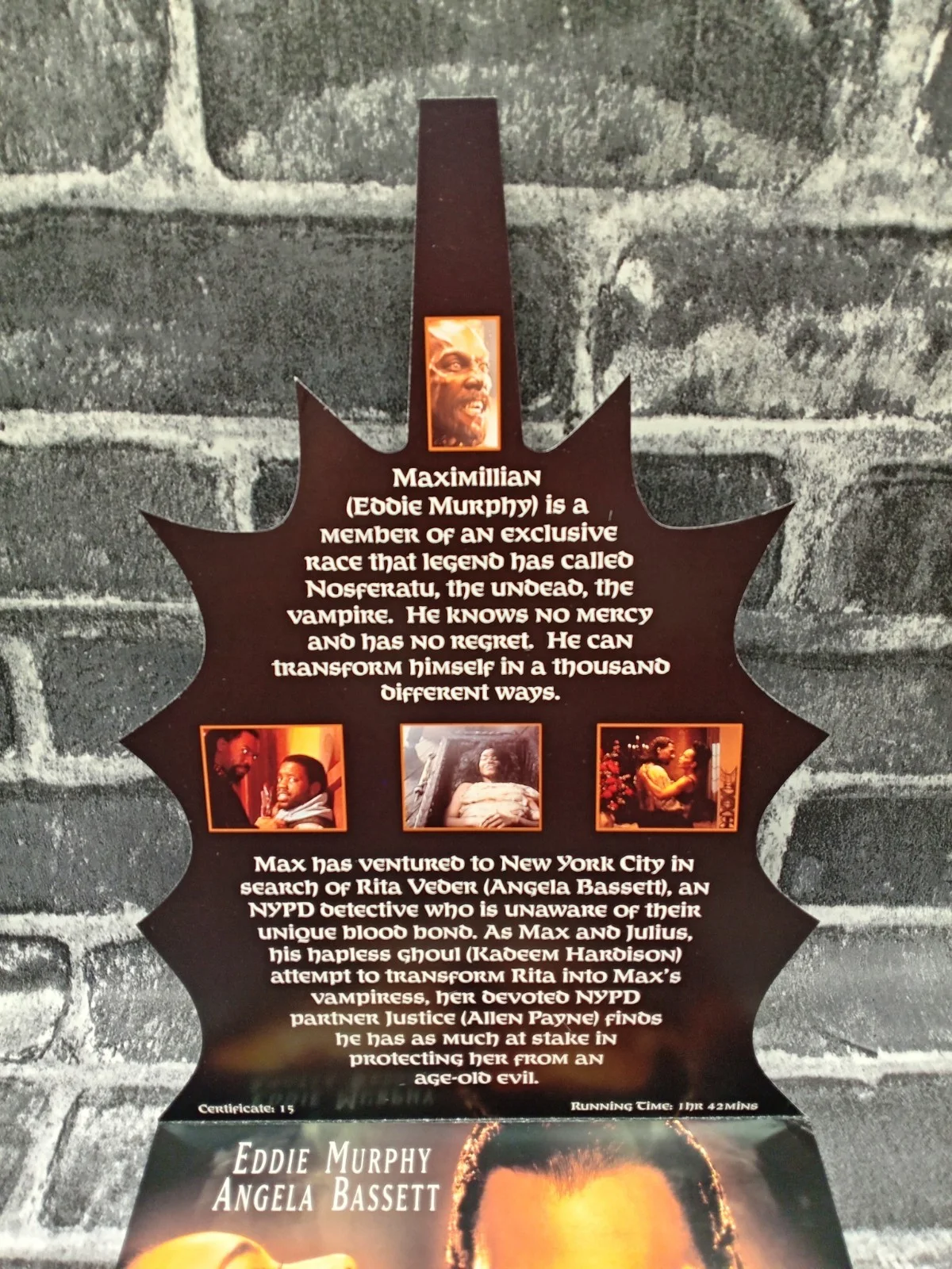 Vampire In Brooklyn Promotional Card Synopsis Cast & Crew Movie Film Poster Y723, изображение 4