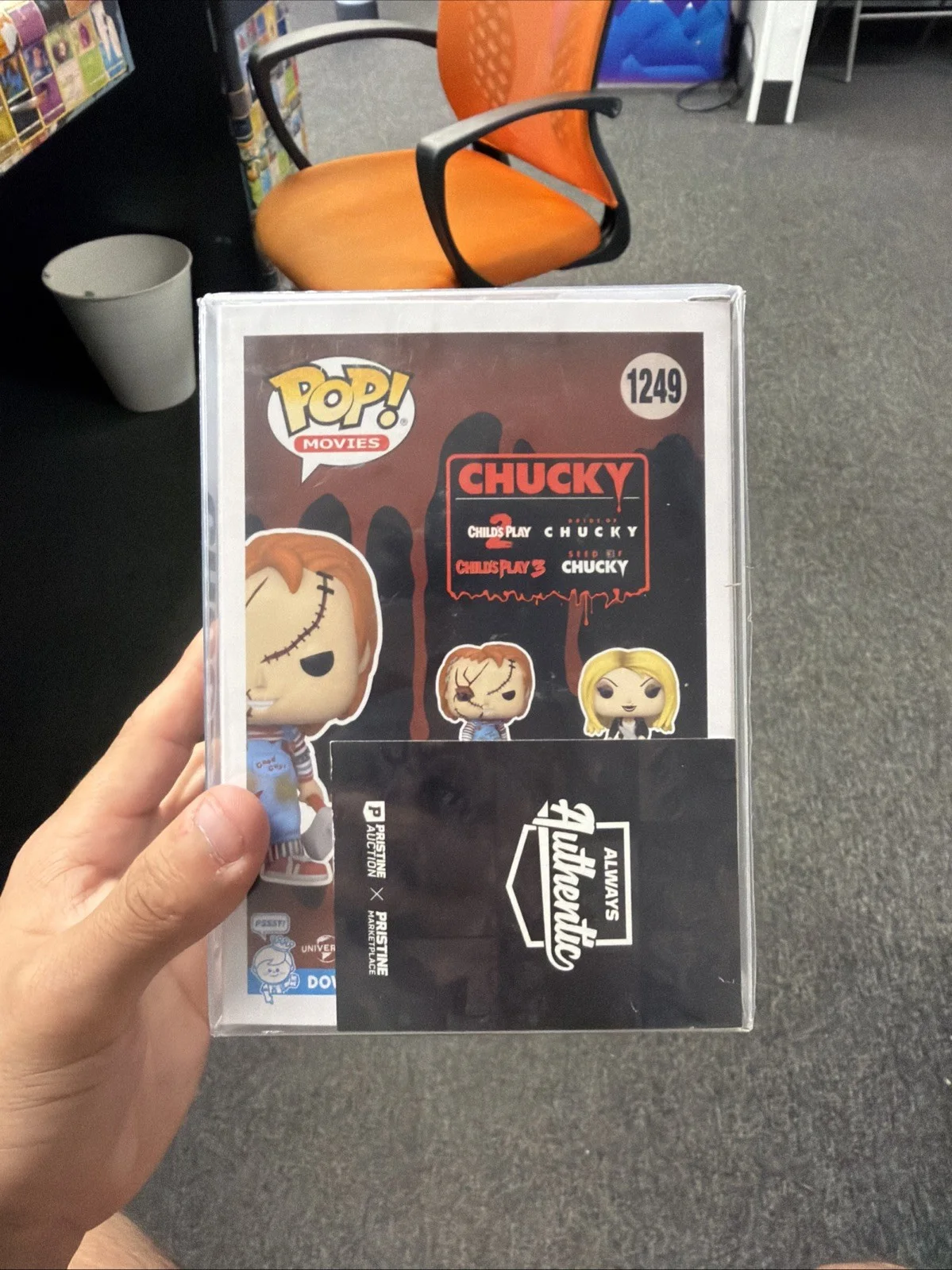 Alex Vincent — Alex Vincent Signed Chucky 1249 Funko Pop Child’s Play Autograph W/ COA, image 3