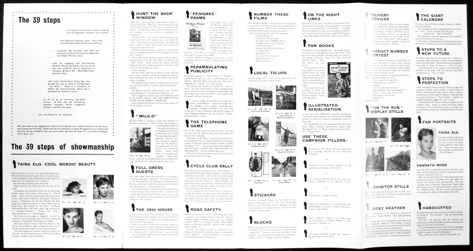39 STEPS 1959 Kenneth More, Taina Elg, Brenda De Banzie UK PRESSBOOK, image 2