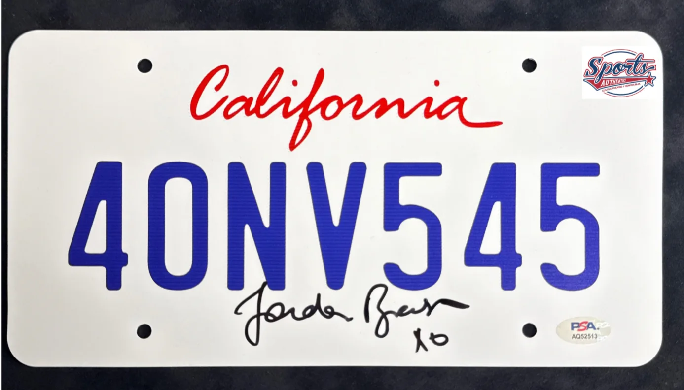 Jordana Brewster — Jordana Brewster Signed Custom License Plate Fast & Furious PSA AQ52513