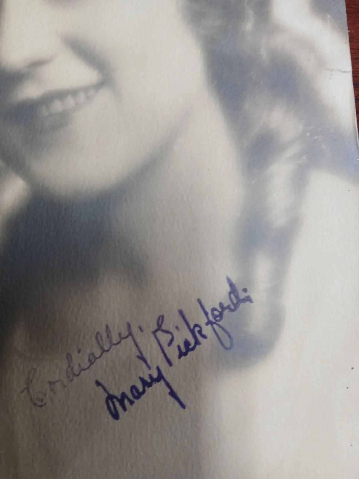 Mary Pickford Antique Original Signed Photograph Silent Film Actress, изображение 2