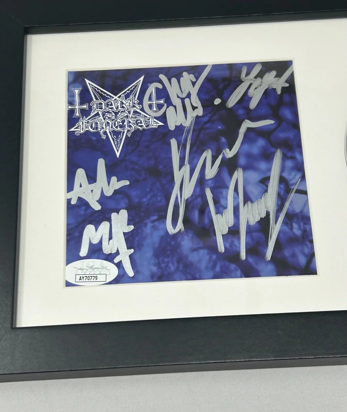 Dark Funeral signed Framed CD Cover JSA COA, image 2