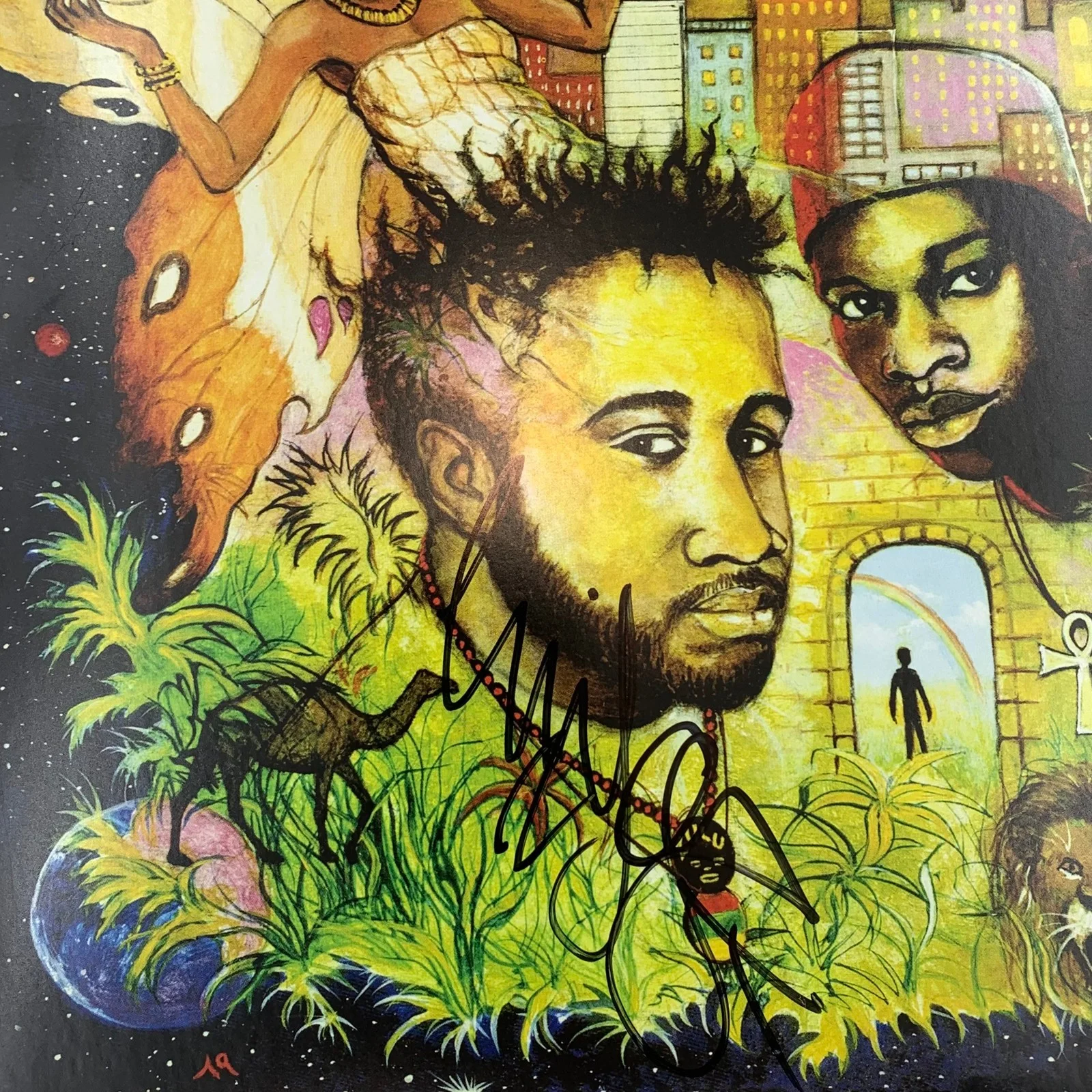 Jungle Brothers Signed "Done By The Forces of Nature" Vinyl, изображение 2