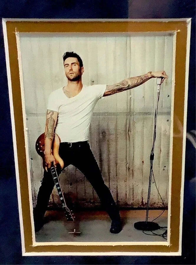 Adam Levine Maroon 5 Autographed Framed Photo Collage PSA COA, image 4