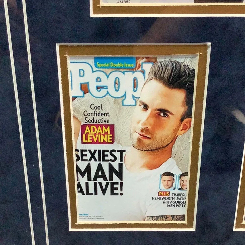 Adam Levine Maroon 5 Autographed Framed Photo Collage PSA COA, image 5