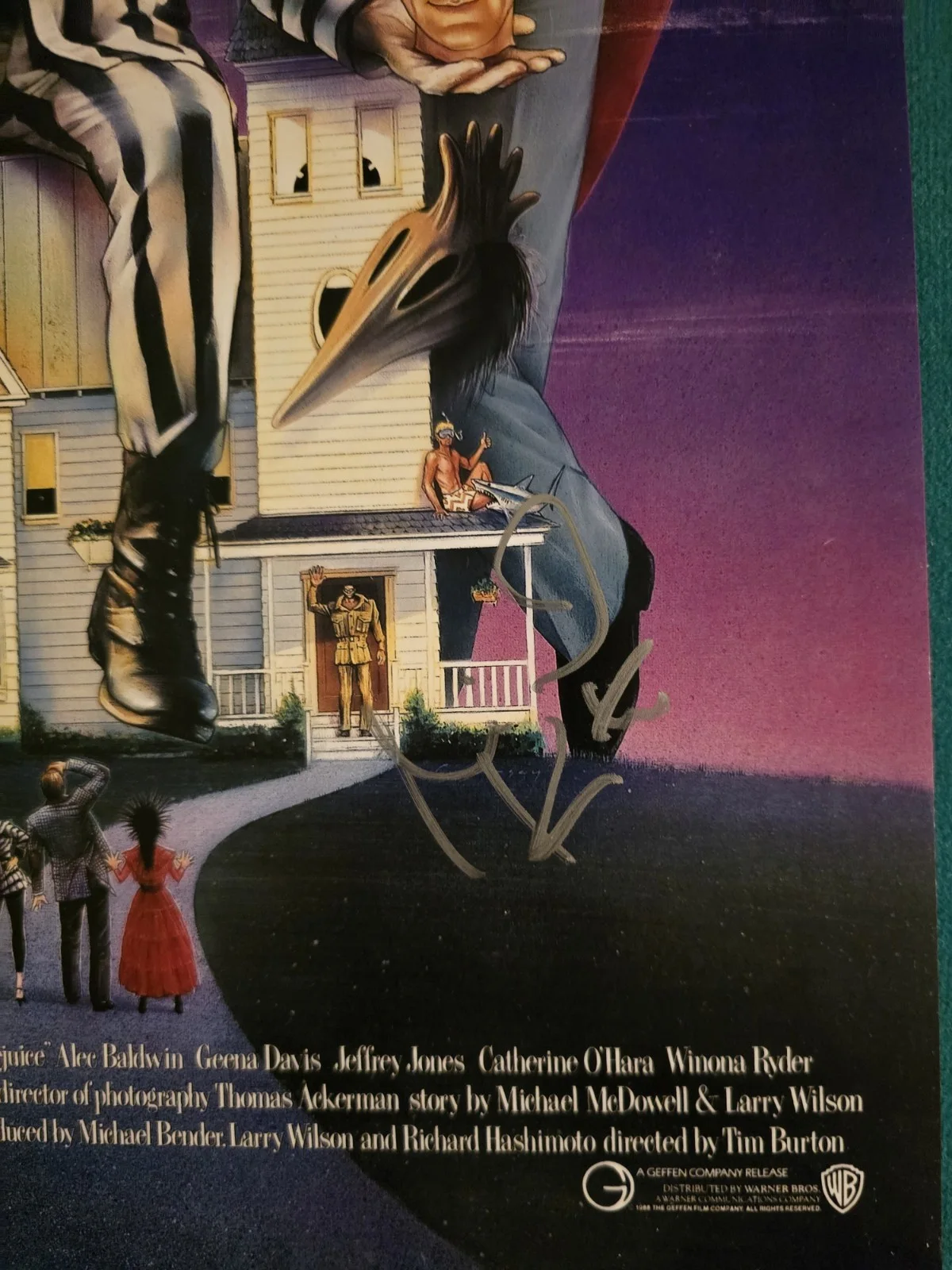 Michael Keaton — Michael Keaton Signed 12X18 Beetlejuice Beckett Sticker Only, image 2