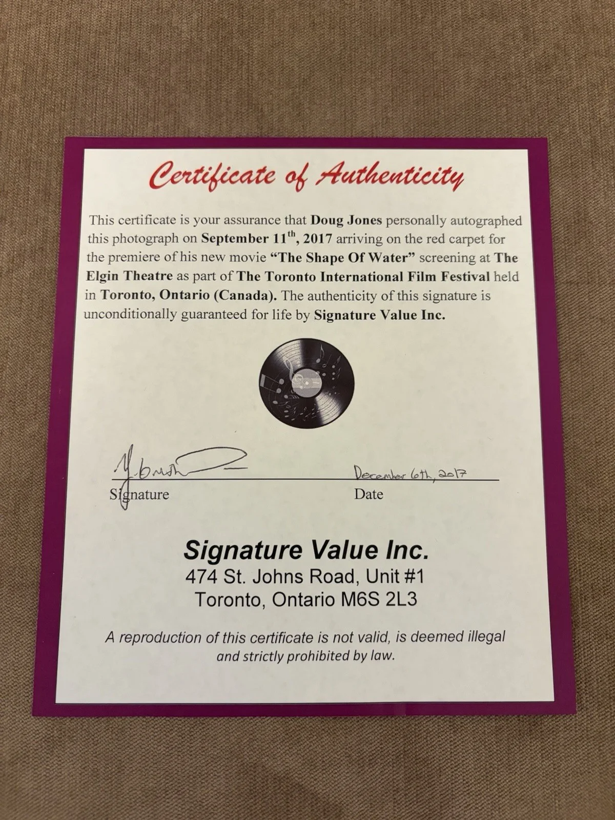 Doug Jones Signed 8x10 Photo Shape of Water Amphibian Man Autograph w/ COA, изображение 3