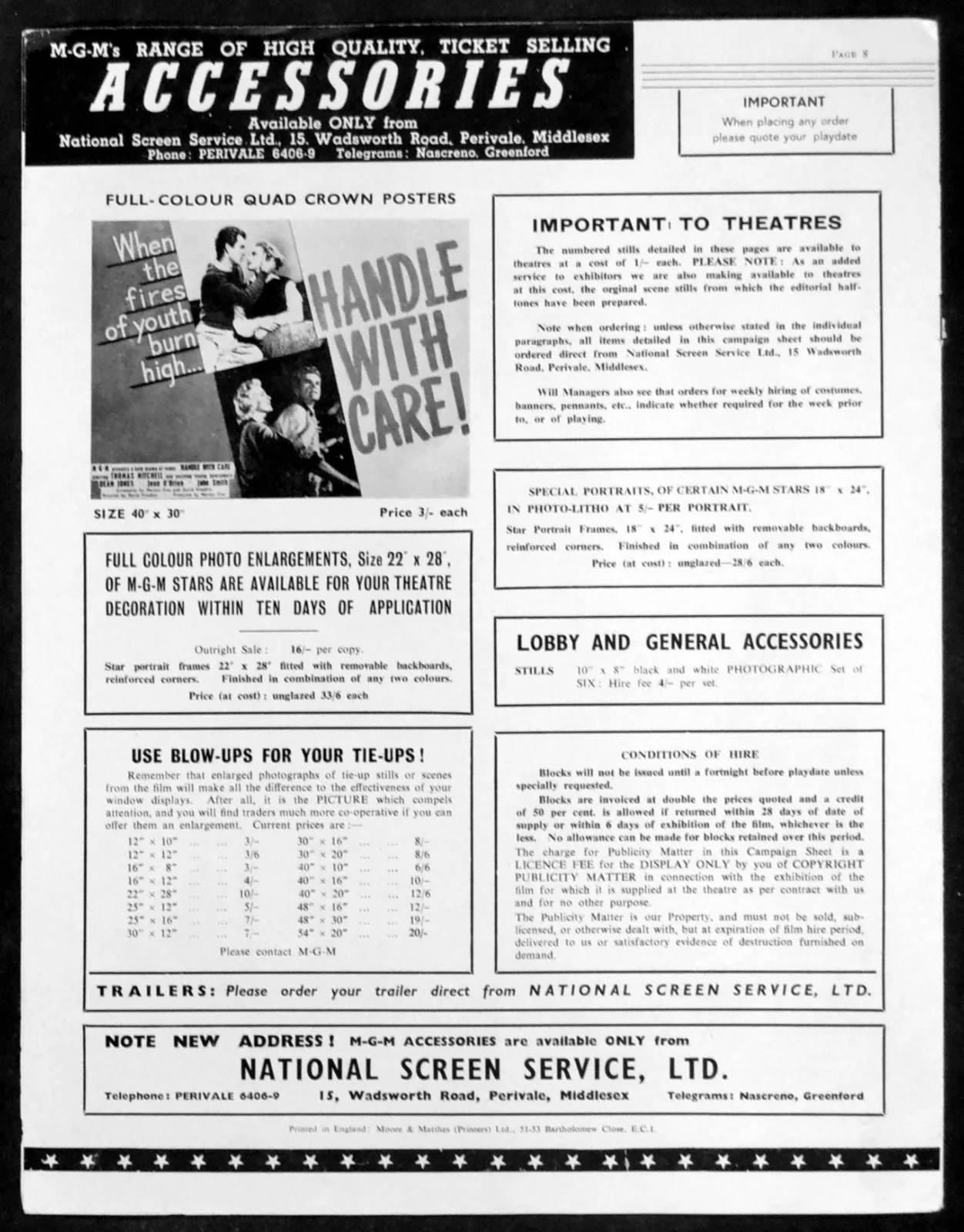 HANDLE WITH CARE 1958 Dean Jones, Joan O'Brien, Thomas Mitchell UK CAMPAIGN BOOK, изображение 3