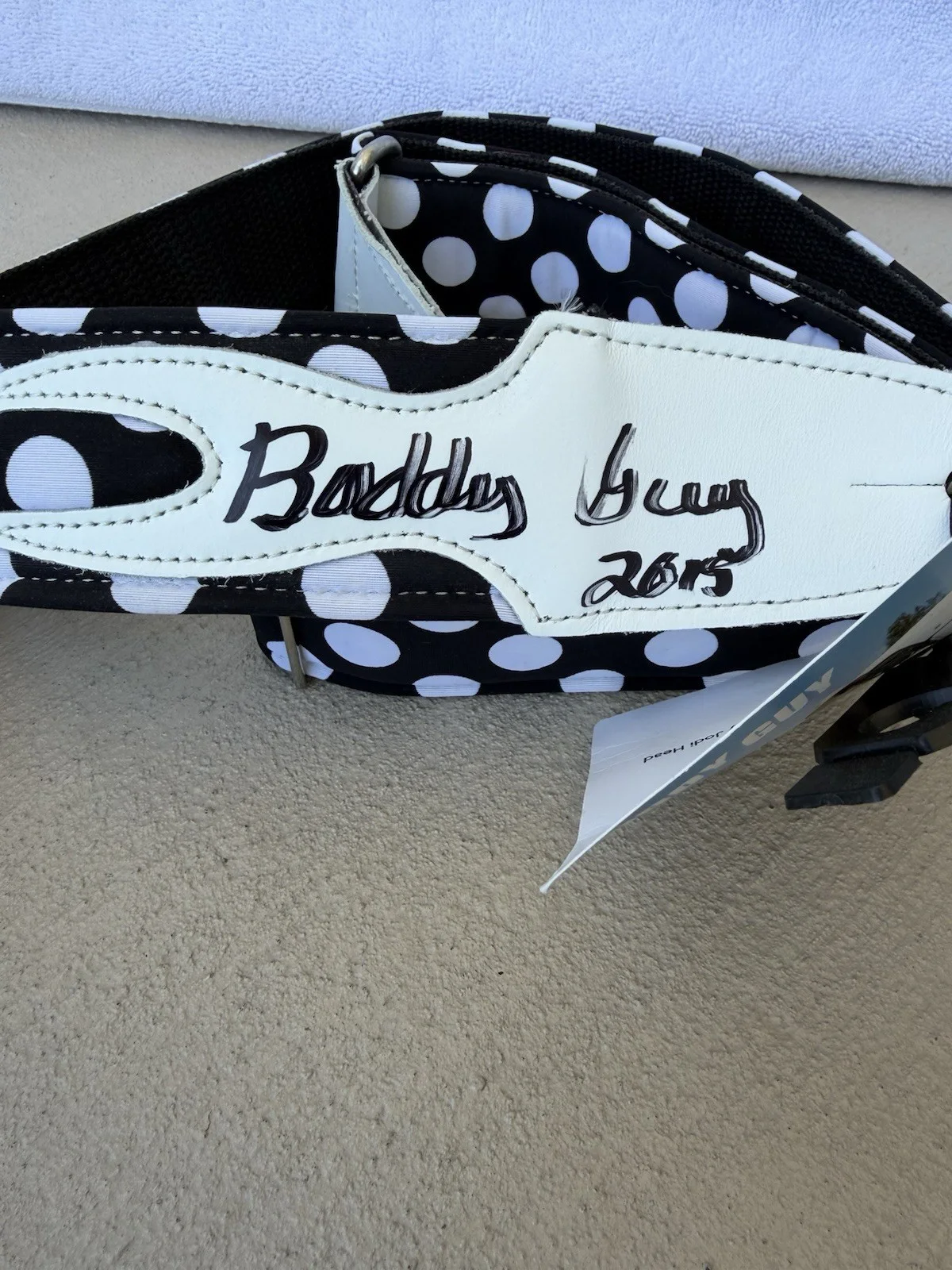 Buddy Guy Signed Guitar Strap Polka Dot Autograph Blues Legend, image 2