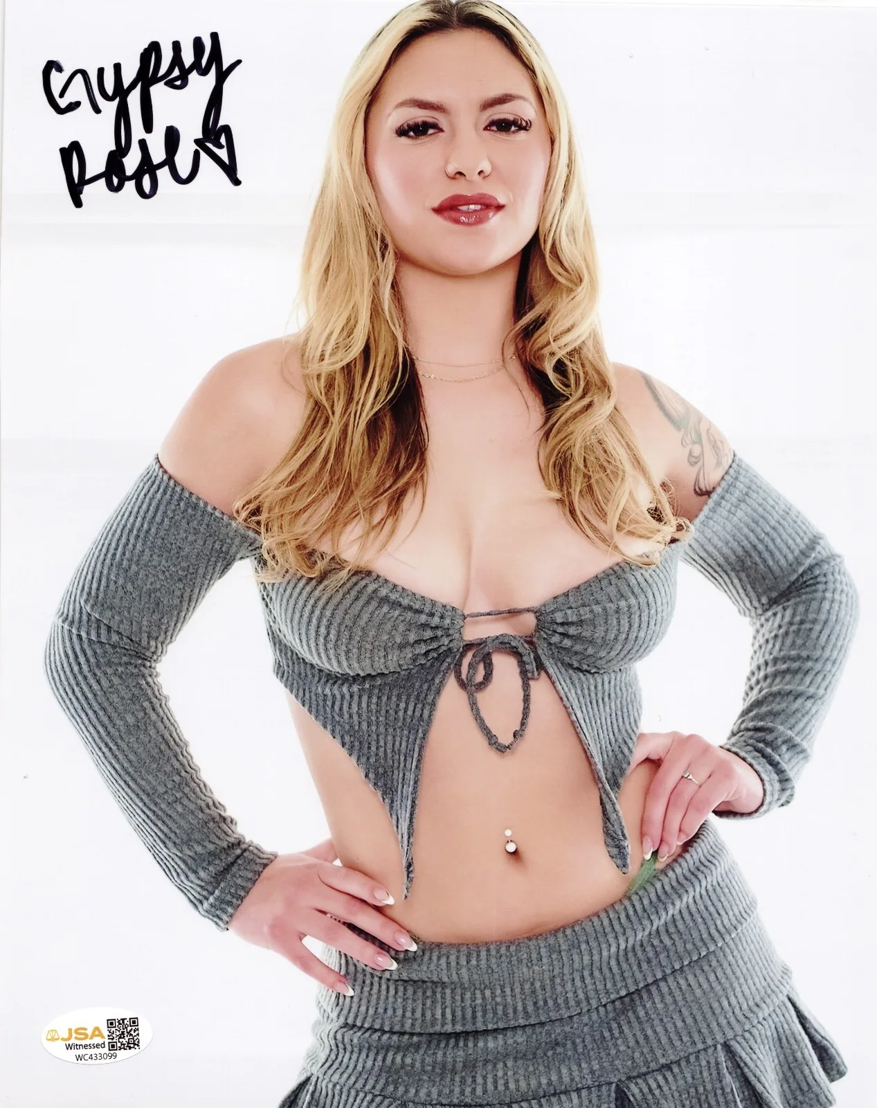 Gypsy Rose — Gypsy Rose Adult Video Star signed Hot 8x10 photo Proof #1 JSA Witnessed