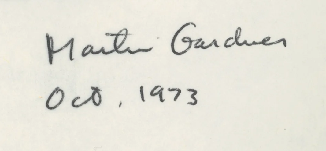 Martin Gardner The Annotated Alice Autographed Signed Book Page AMCo COA 28416, image 2