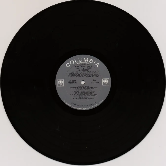 Nanette Fabray Autographed Signed Mr. President Record Album JSA 31667, изображение 4