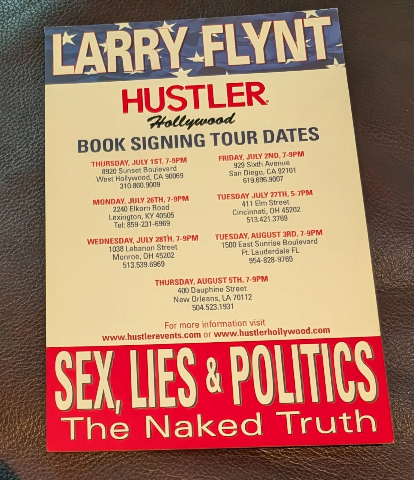 Larry Flynt Hand Signed Book. First Printing From Book Signing In 2004 PSA !, image 4