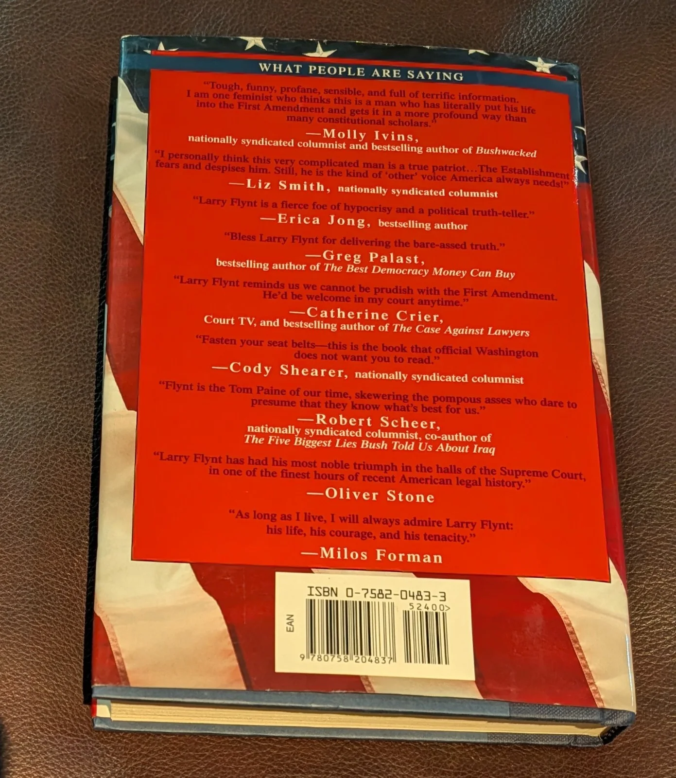Larry Flynt Hand Signed Book. First Printing From Book Signing In 2004 PSA !, image 5