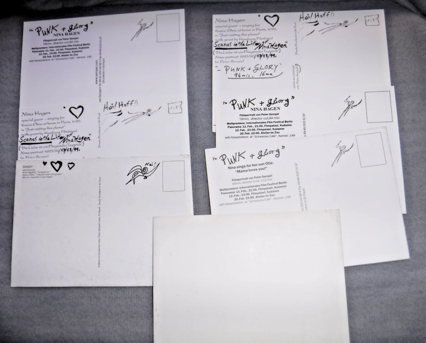 Nina Hagen 6 Postcards from 'Punk + Glory', 'Dandy' & 'Just Visiting this Planet, image 2