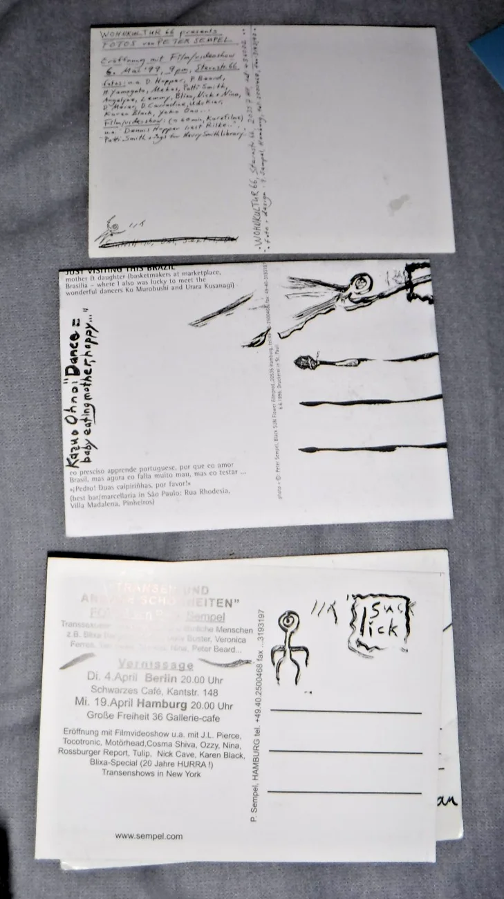 12 Postcards of Peter Sempel Films, Allen Ginsberg, Kazuo Ohno, изображение 2