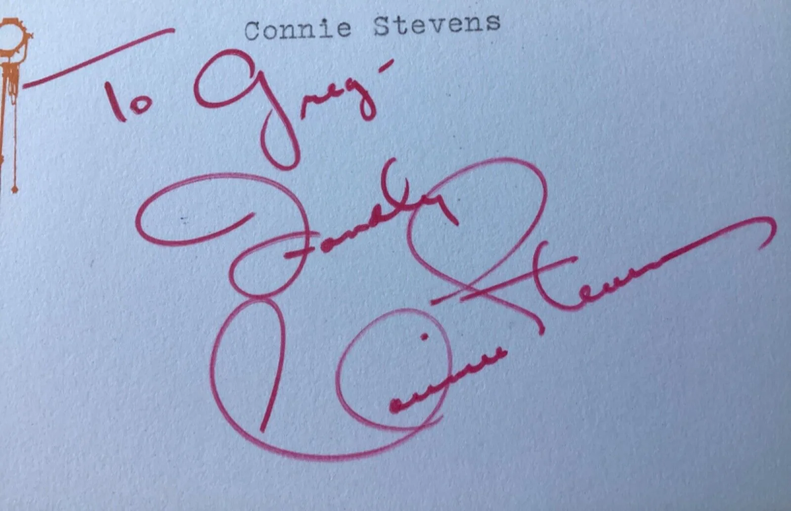 Connie Stevens — Actress Singer CONNIE STEVENS Personally Autographed Signed MOVIE Card FreeShip, изображение 2