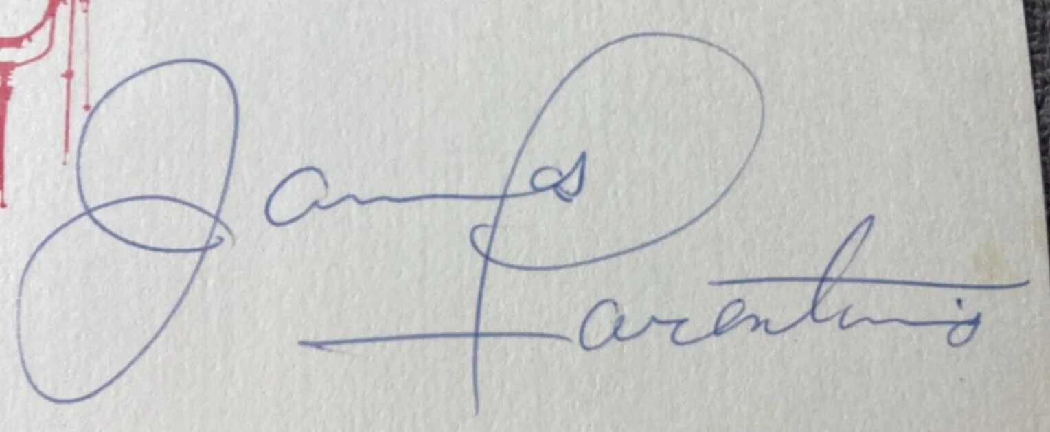 James Farentino — Actor JAMES FARENTINO Personally Autographed Signed MOVIE TV Card FreeShip, изображение 2