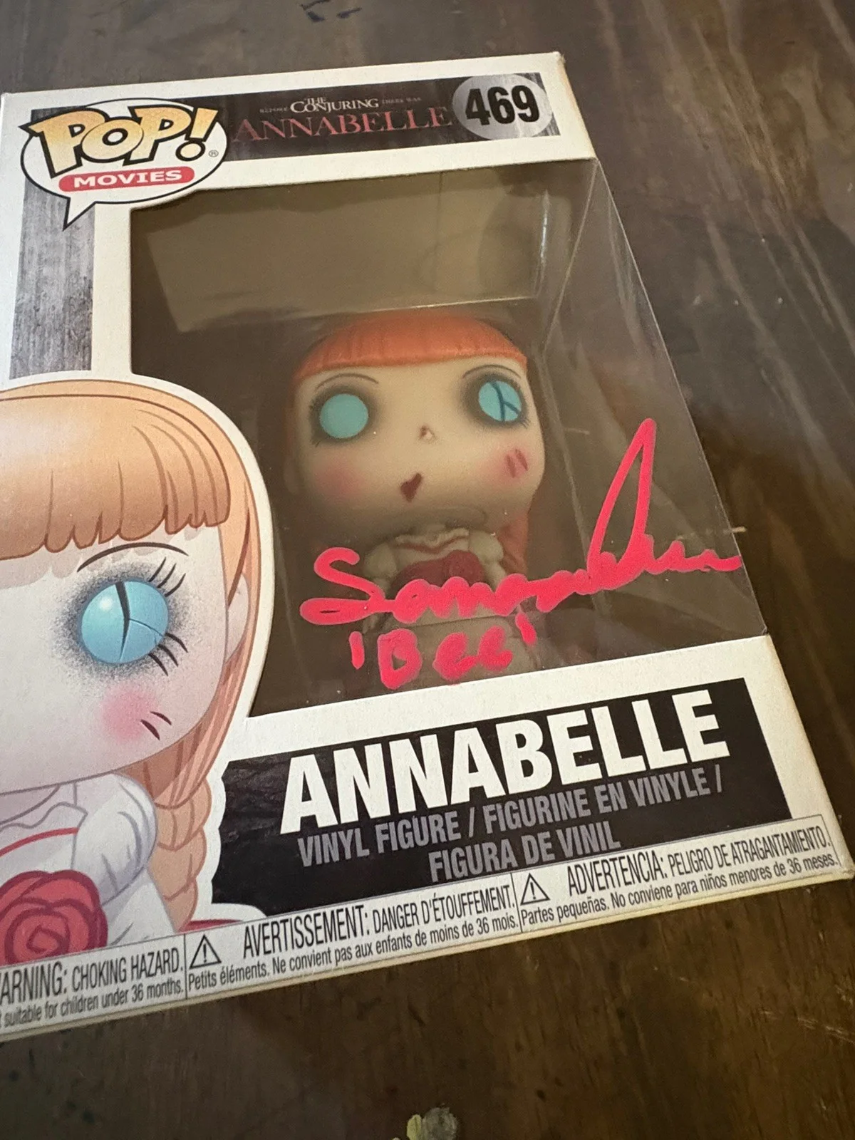 Samara Lee — Samara Lee Signed Annabelle Funko Pop Conjuring, image 2