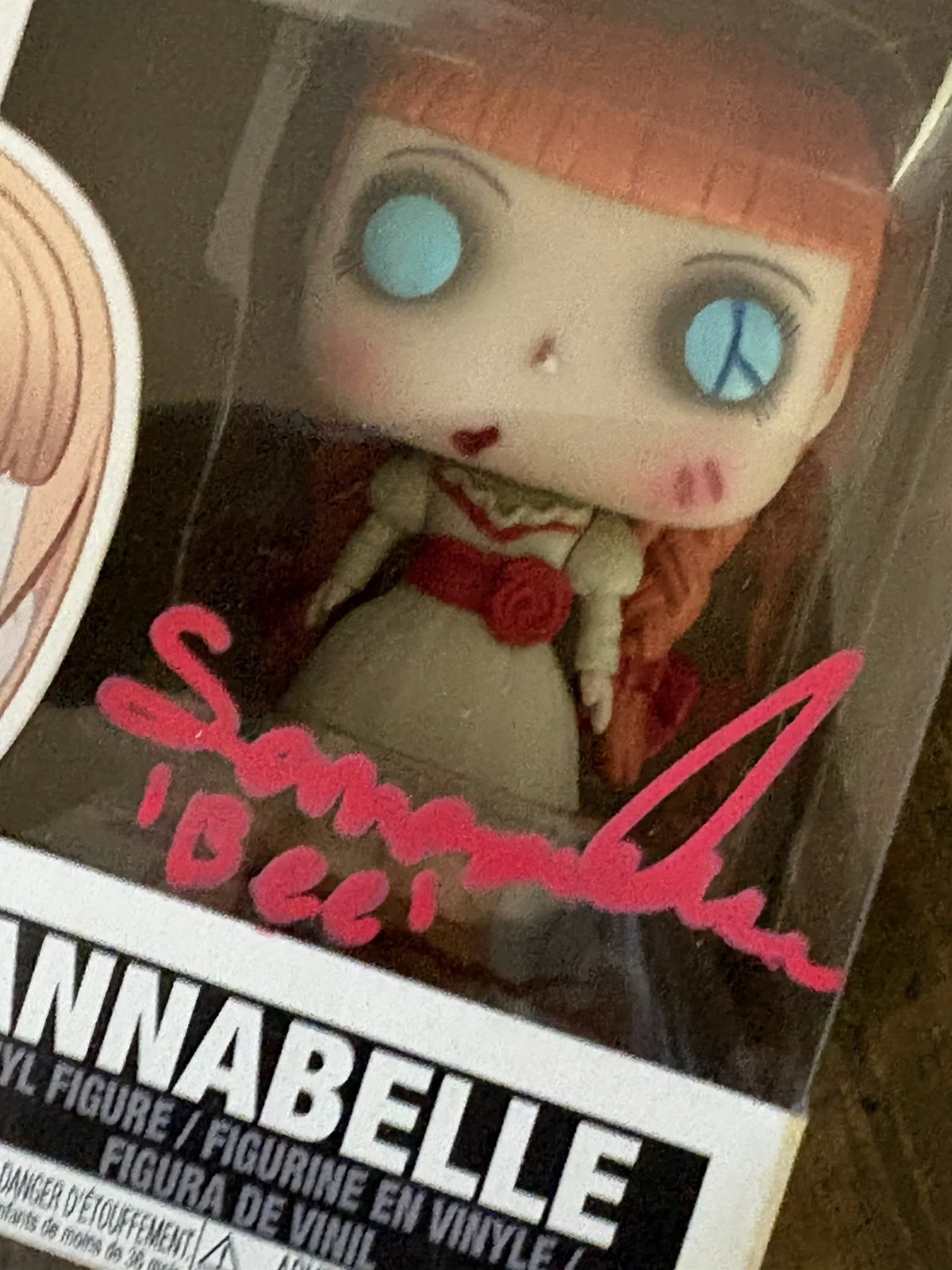Samara Lee — Samara Lee Signed Annabelle Funko Pop Conjuring, image 4