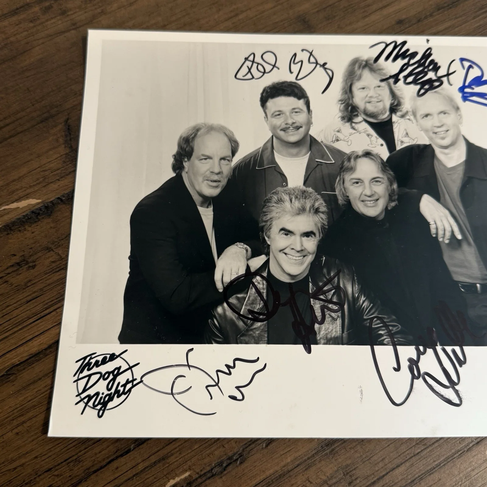 Three Dog Night Signed 8x10 Photo Full Band Autographed Vintage Promo, изображение 2
