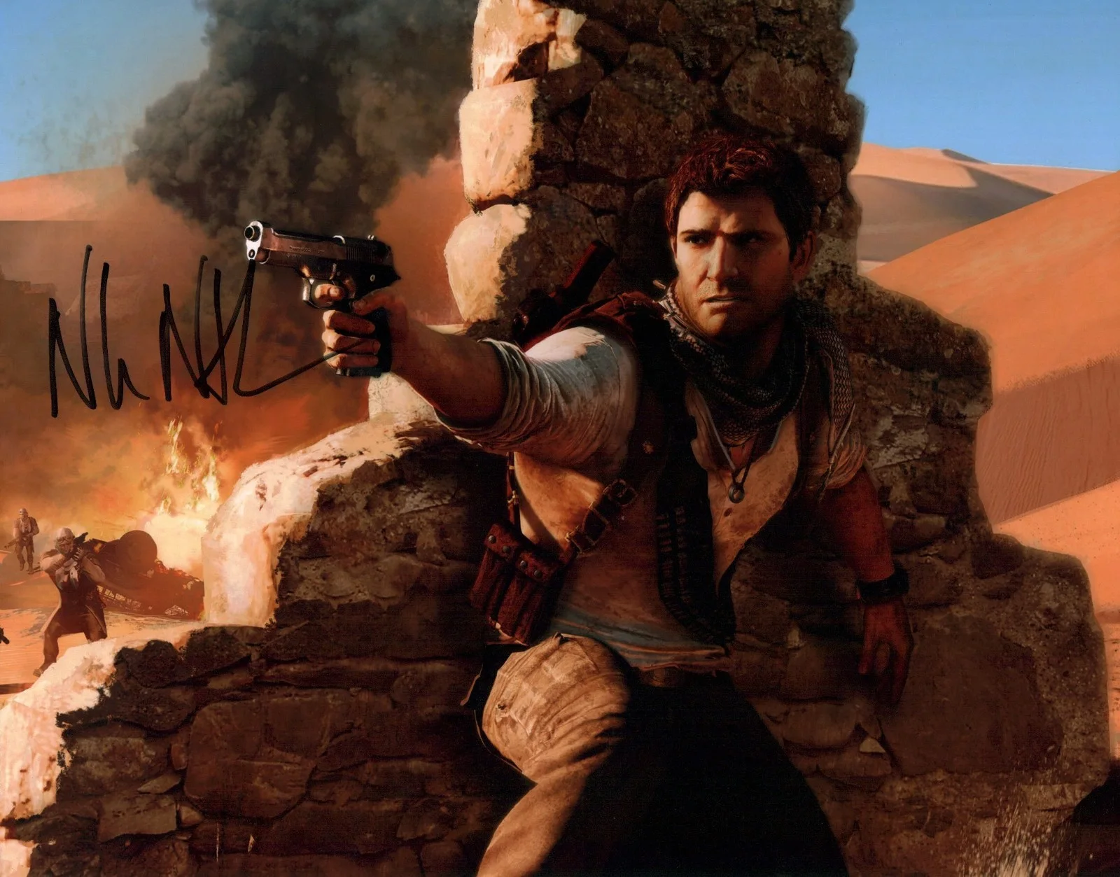 Nolan North — Nolan North Uncharted 11x14 Signed Photo Poster JSA Certified Autograph