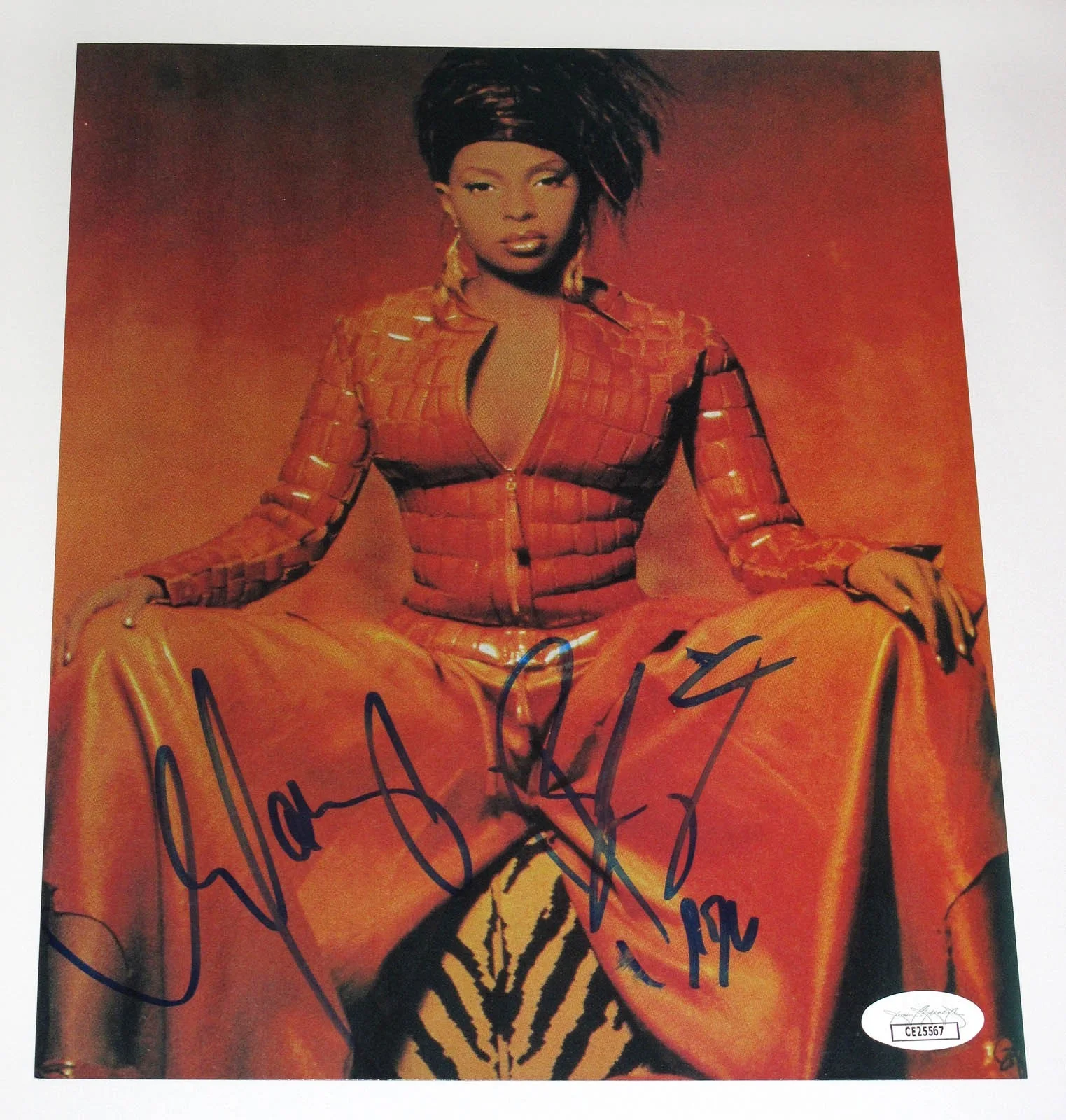 MARY J BLIGE — Mary J. Blige signed Autographed 8x10 Photo SEXY SINGER What's the 411 JSA COA, изображение 4