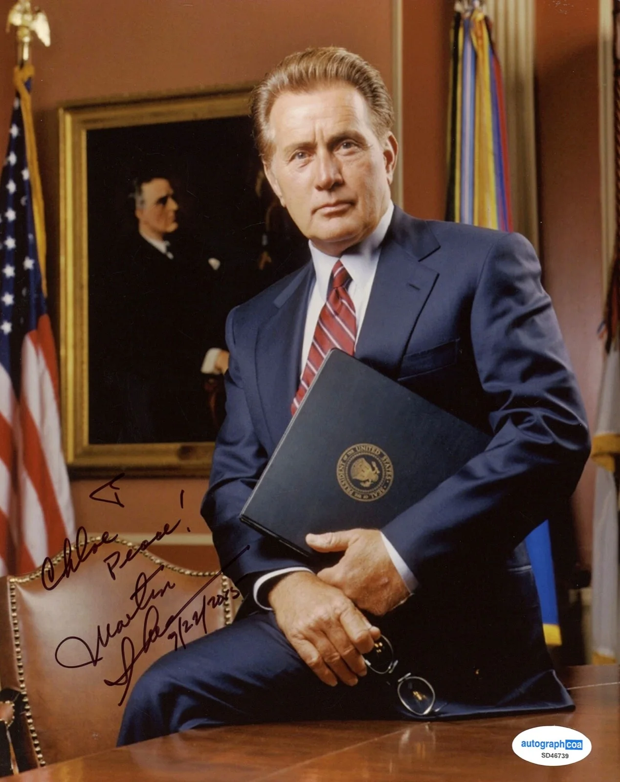 MARTIN SHEEN — Martin Sheen signed "THE WEST WING" 8x10 Photo f AUTO President Bartlet ACOA COA, изображение 3